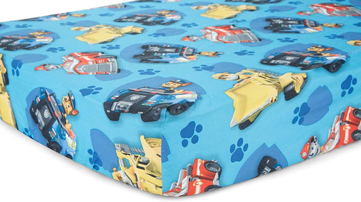Toddler Bedding Set 4 Piece – Kids Comforter and Sheet Set for Toddler Bed, Blue Cartoon Design