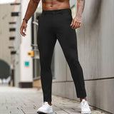 Men's Slim-Fit Stretch Cropped Dress Trousers