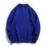 Men's Plus-Size Mock-Neck Zip-Up Sweater