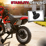 Kids 6V Electric Motorcycle with Training Wheels – Red – product image 7
