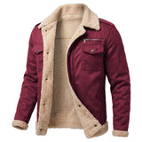 Men's Suede-Style Fleece-Lined Winter Jacket