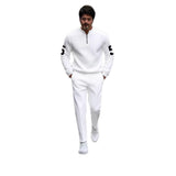 Men's Printed Half-Zip Casual Set
