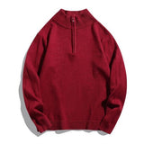 Men's Plus-Size Mock-Neck Zip-Up Sweater
