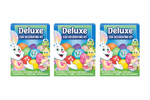 Easter Egg Decorating & Deluxe Dying Kit – 3 Pack with Magic Crayon & Easter Stickers, Fun DIY Craft Set for Boys & Girls