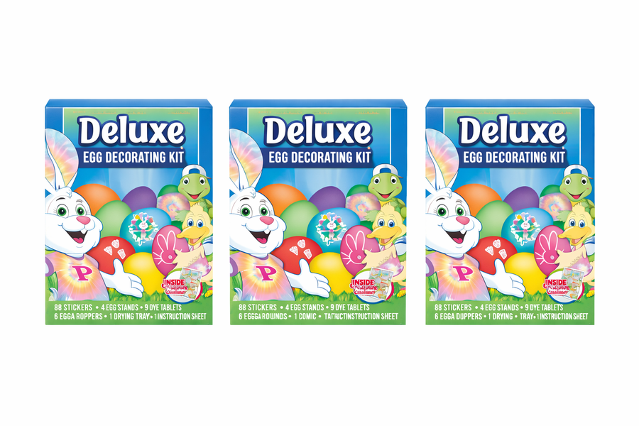 Easter Egg Decorating & Deluxe Dying Kit – 3 Pack with Magic Crayon & Easter Stickers, Fun DIY Craft Set for Boys & Girls