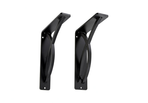 Decorative Wrought Iron Shelf & Countertop Support Bracket, Triple Center Brace, 2" W x 12" D x 15" H