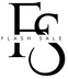 Black 'Flash Sale' text with stylized letters on a white background
