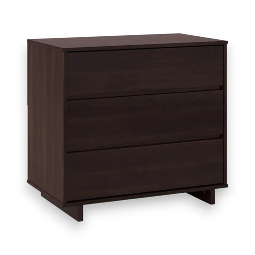 Modern 3-Drawer Dorm Dresser – Espresso Finish, Compact Storage, CARB Certified