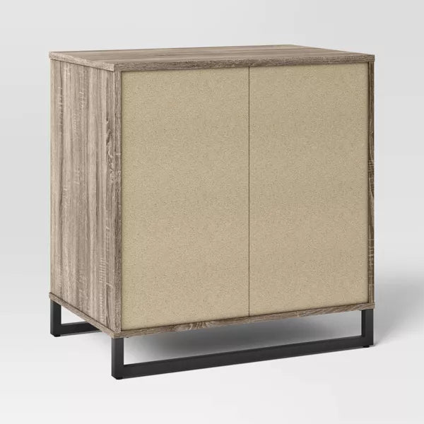 Mixed Material 3-Drawer Dresser – Light Gray Wash, Compact Modern Storage