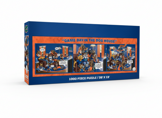 Game Day in the Dog House 1000 Piece Jigsaw Puzzle | Fun Puzzle for Dog Lovers and Sports Fans