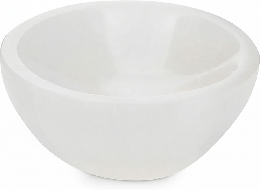 Generic Selenite Crystal Bowl – 4 Inch White Charging & Smudging Bowl