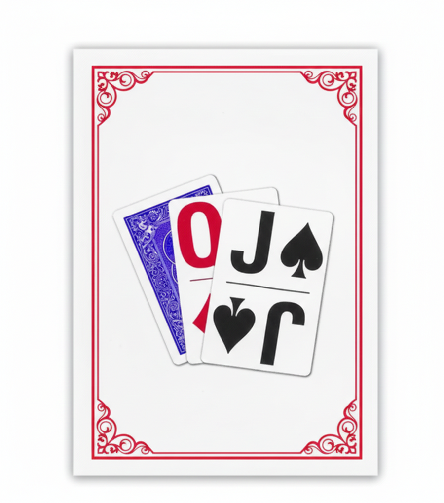 Large Print Bridge Size Playing Cards Easy-to-Read Deck for Seniors Available in Red or Blue
