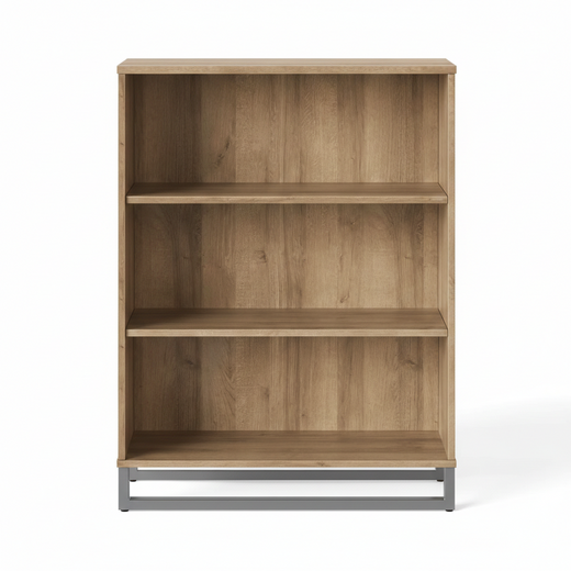 Mixed Material 3 Shelf Bookcase Natural - Room Essentials