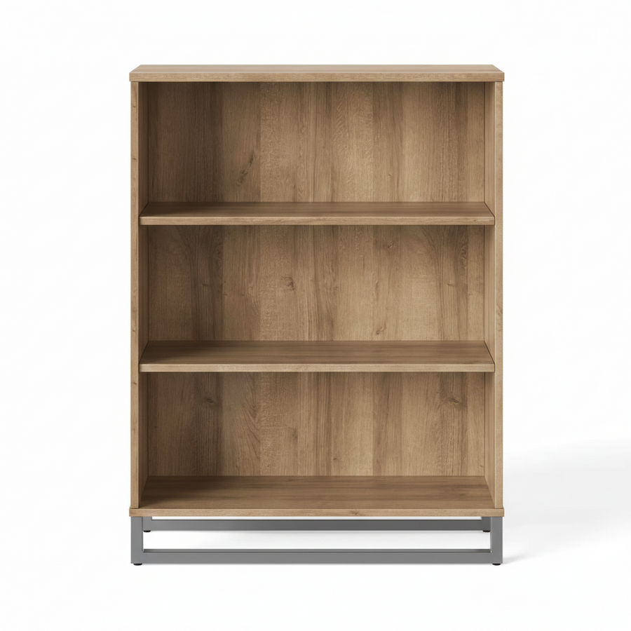 Mixed Material 3 Shelf Bookcase Natural - Room Essentials