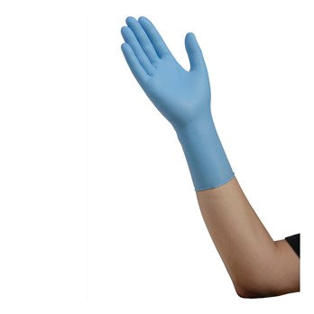 Exam Gloves Nitrile Powder-Free Small Non-Sterile Chemotherapy Extended Length Textured 6.9 Mil Blue – Box of 100