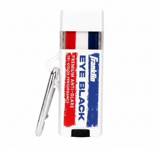 Premium Baseball Eye Black Stick – All Sports Eyeblack for Baseball, Softball & Football Players – 3-Color Gold Fusion Sun Glare Protection – Red, White & Blue