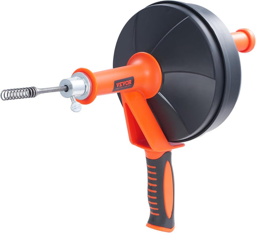 Heavy Duty Handheld Drain Auger – Mechanical Pipe Dredger Clog Remover Tool