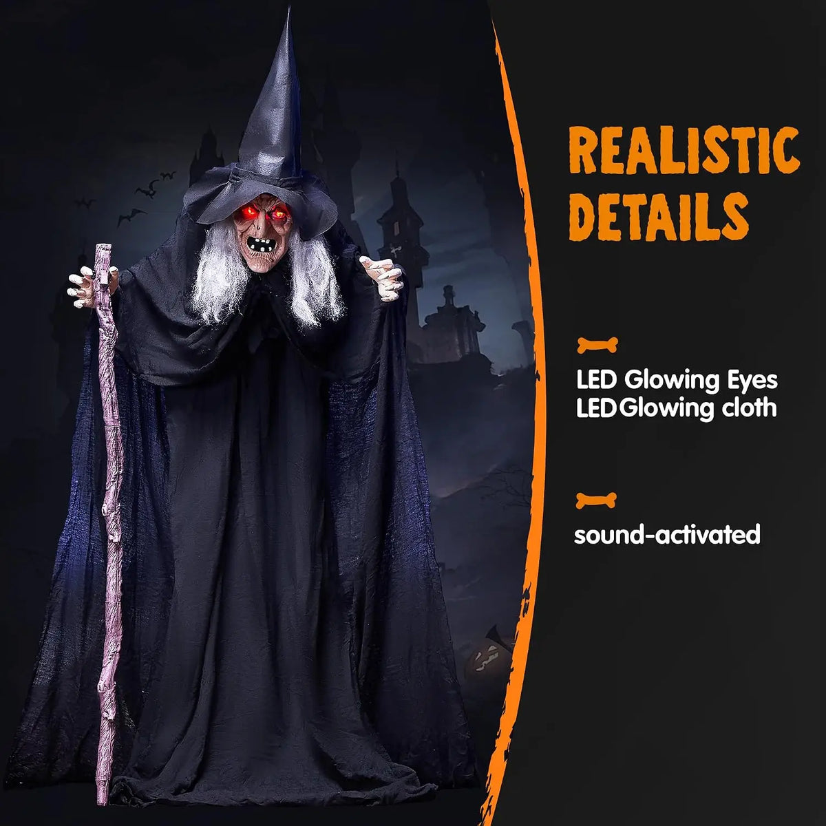 Animated Halloween Witch Prop