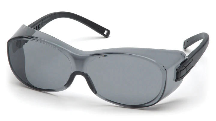 Smoke Tinted Over-the-Glass Safety Glasses for Work and Outdoor Use