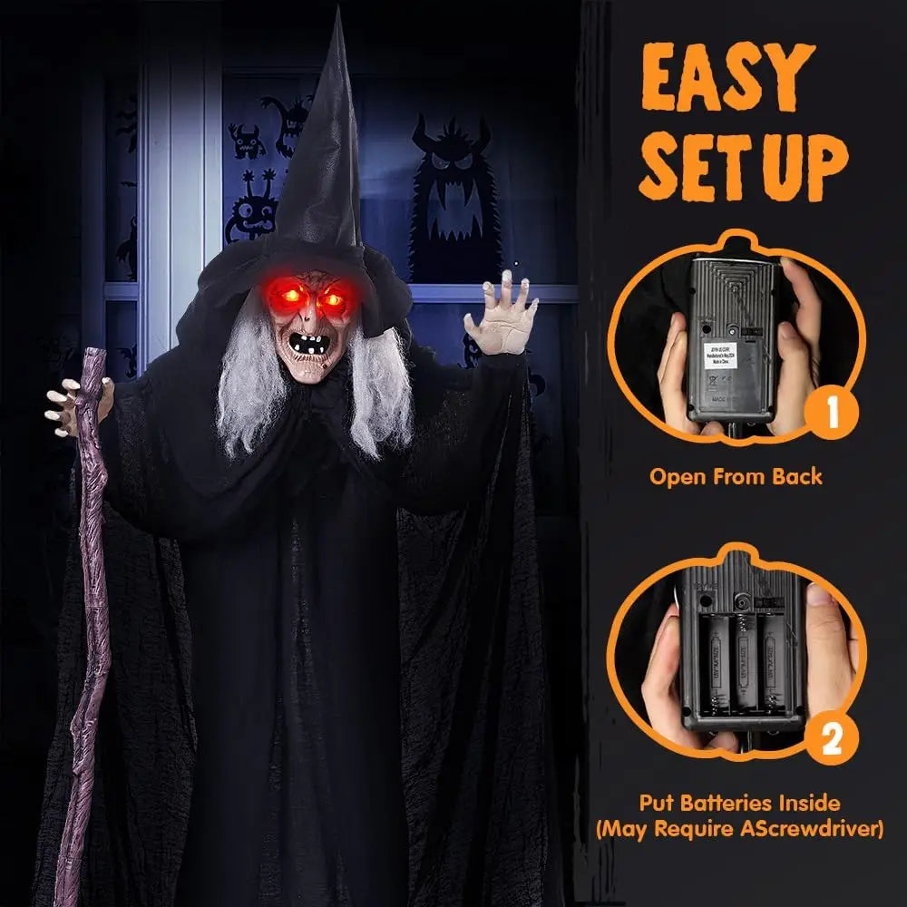 Animated Halloween Witch Prop