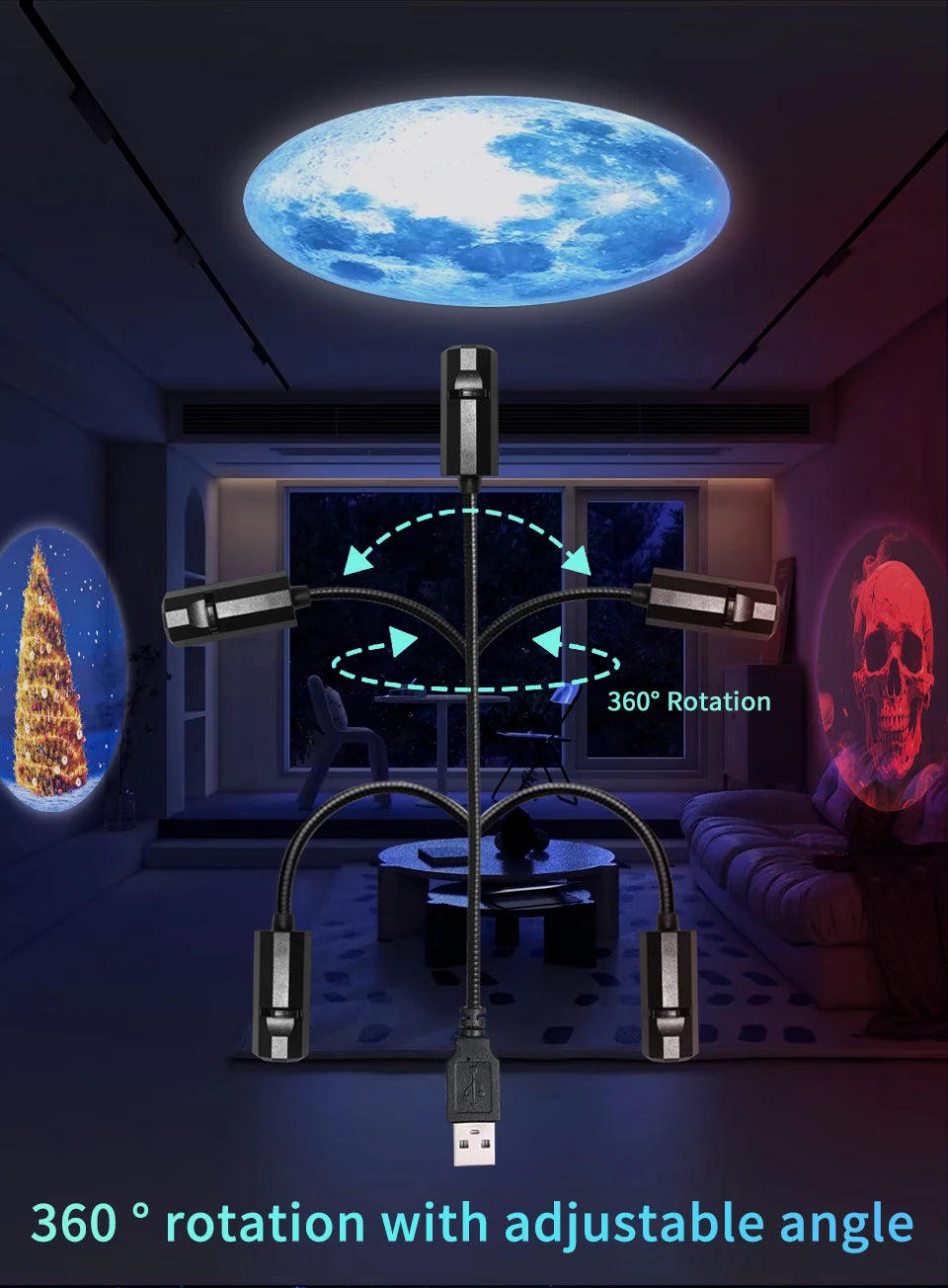 USB Christmas LED Projector