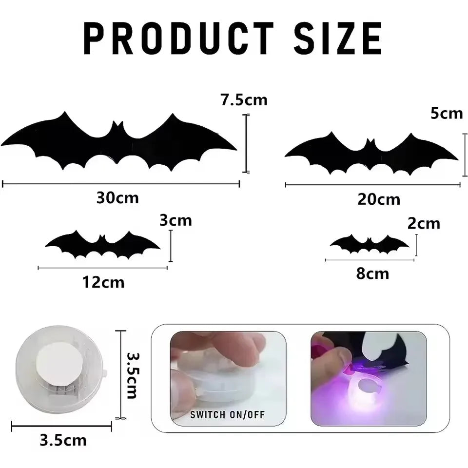 3D Bat Night Light
