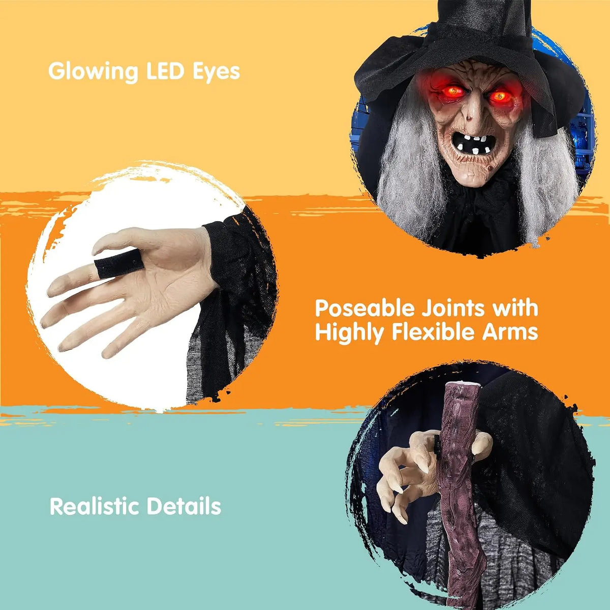 Animated Halloween Witch Prop