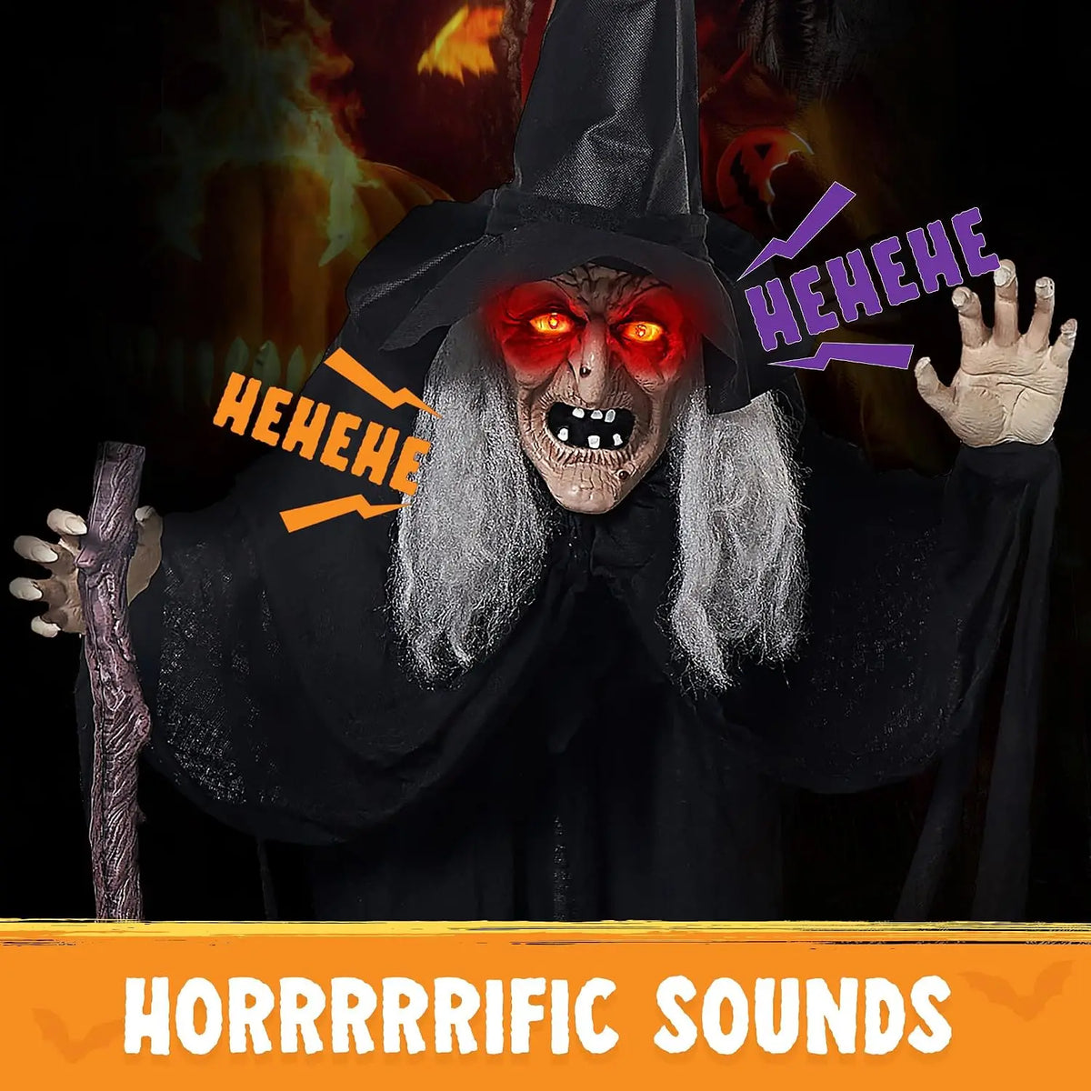 Animated Halloween Witch Prop