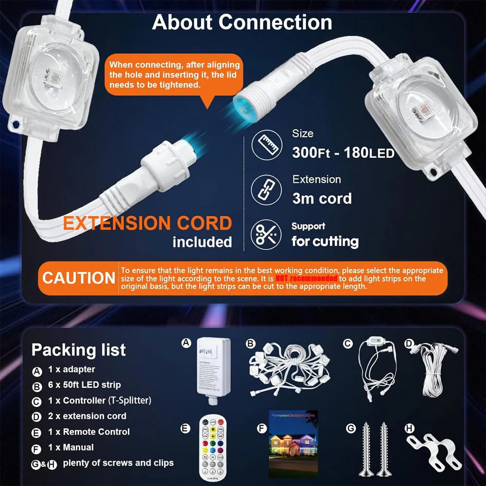 Smart Outdoor Lights 30M