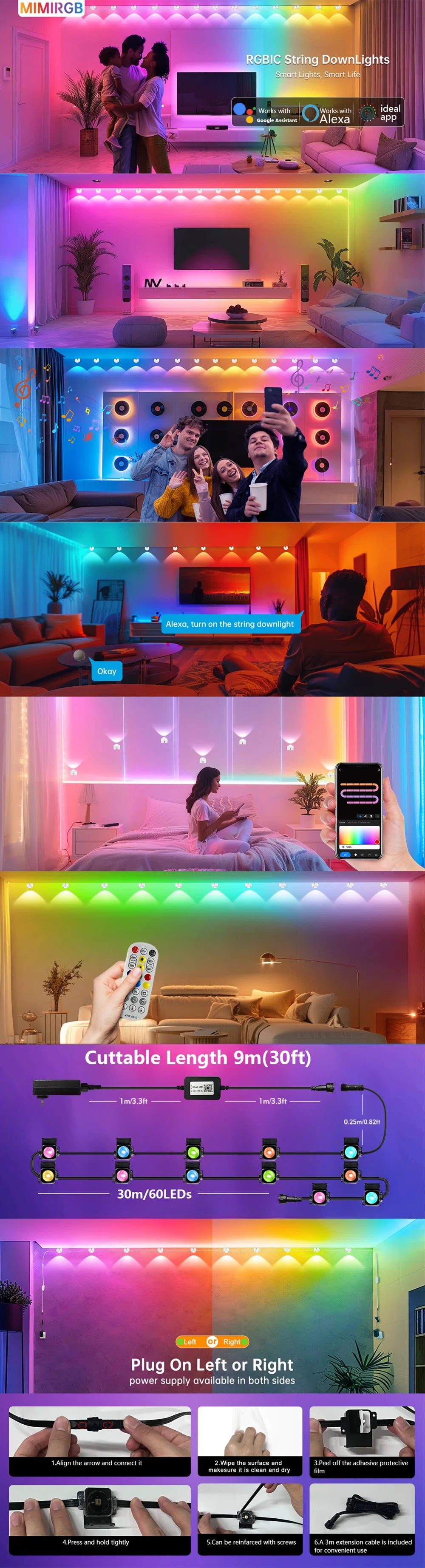 Smart Outdoor Lights 30M