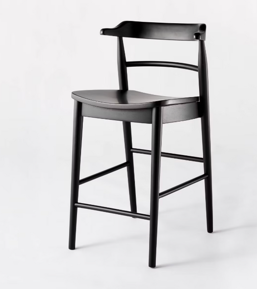Kaysville Curved Back Wood Counter Height Barstool - Threshold™ designed with Studio McGee