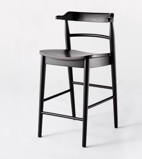 Kaysville Curved Back Wood Counter Height Barstool - Threshold™ designed with Studio McGee