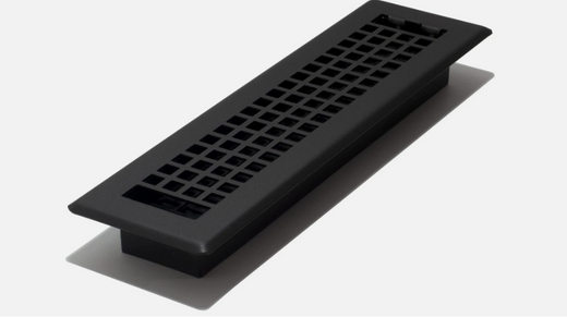 2x12 Inch Floor Vent Register – Heavy-Duty Steel HVAC Floor Grille, Rust-Resistant Black Finish