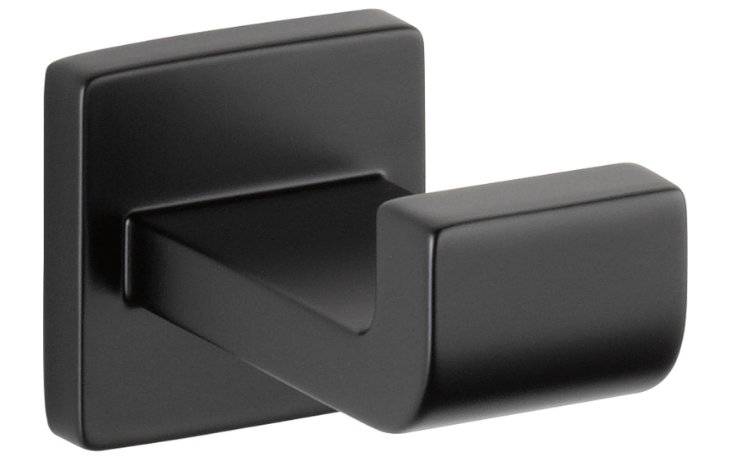 Modern Single Towel Hook, Matte Black Wall Mounted Bathroom Hook for Towels, Robes & Accessories