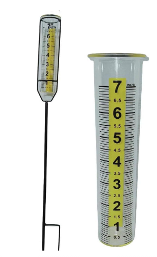Clear Rain Gauge with Bracket – Easy-to-Read Precipitation Measurement Tube for Yard, Garden & Courtyard