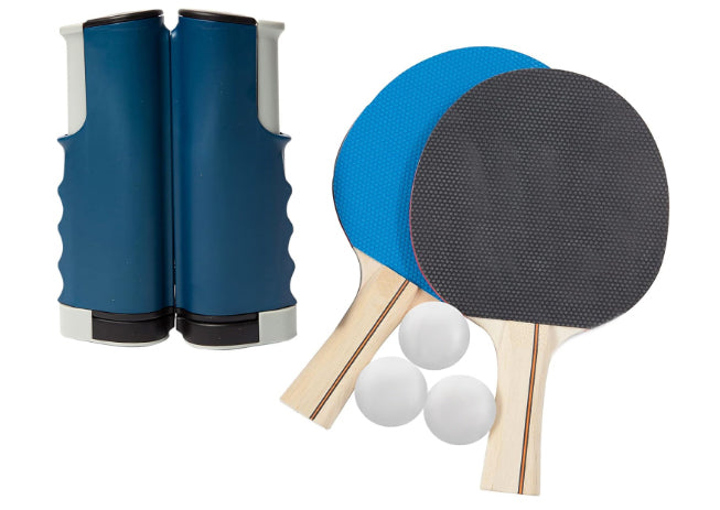 Retractable Portable Table Tennis Net and Post Set, Adjustable Ping Pong Net for Any Table, Indoor & Outdoor