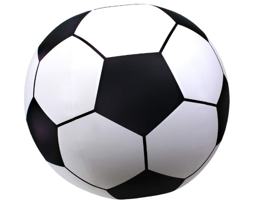 Giant Inflatable Soccer Ball, 2.5 ft Black & White, Premium Raft-Grade Vinyl Outdoor Toy