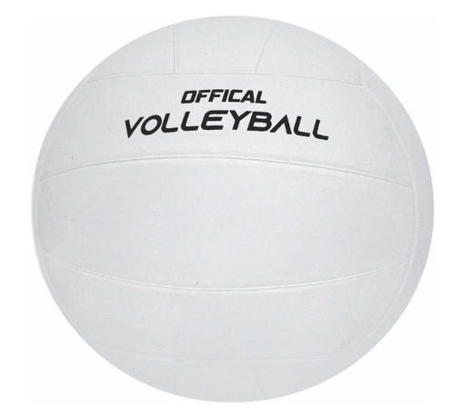 Volleyball, White Rubber Ball, Official Size, Single Ball for Indoor & Outdoor Play