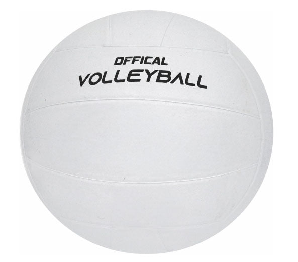 Volleyball, White Rubber Ball, Official Size, Single Ball for Indoor & Outdoor Play