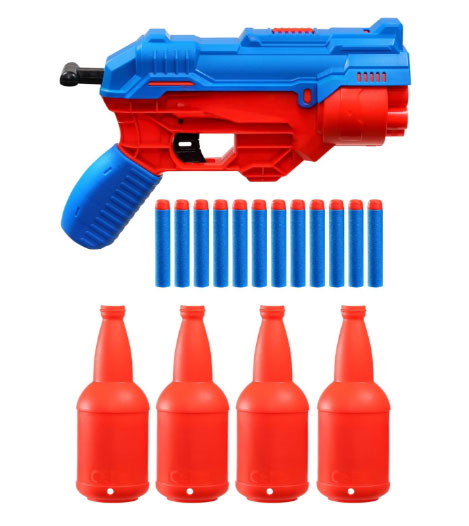 NewStrike Blaster Gun and Targeting Set with 12 Elite Darts – Toy Foam Dart Blaster Shooting Game