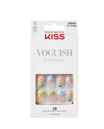 Press-On Nails, Cool Kid, Beige, Short Oval, 28 Count