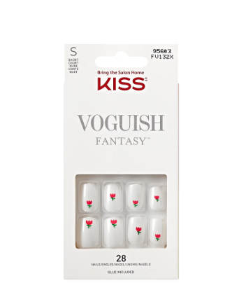 Press-On Nails, Clocks, White, Short Squoval, 28 Count