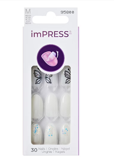 Press-On Manicure Fake Nails, Too Sweet, 30 Count