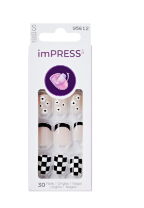Press-On Nails, Into The Warmth, Black, Short Squoval, 30 Count