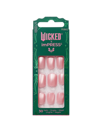 Press-On Nails, Glinda-fied, Pink, Short Squoval, 30 Count