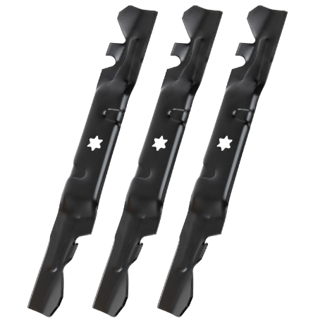 Mulching Mower Blades for Cub Cadet 60 Inch Deck Toothed Heavy Duty 3 Pack