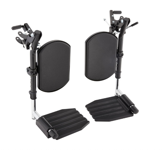 Wheelchair Elevating Legrest with Padded Calf Support – Swing Away Footrest, Adjustable Length, Aluminum Footplate, Tool-Free Installation