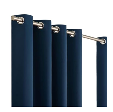 Stang Outdoor Waterproof Curtain Panel – Navy Blue, 70”W x 95”L – Grommet Blackout Thermal Insulated Patio & Outdoor Window Treatment