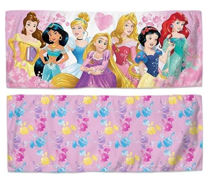 Princesses Cooling Towel – 12 x 30 Inches, Multicolor, Lightweight & Refreshing