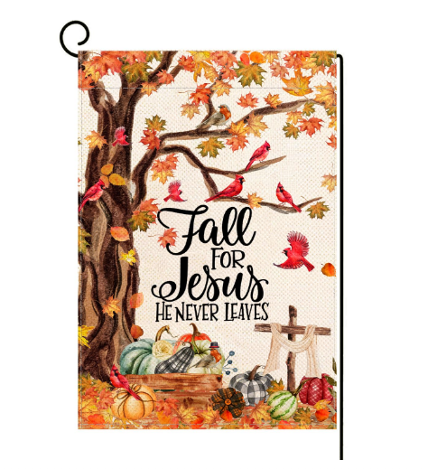 Pumpkin Garden Flag – 12 x 18 Inch Double-Sided Fall Yard Decoration